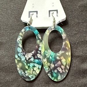 Colorful Resin Oval Earrings